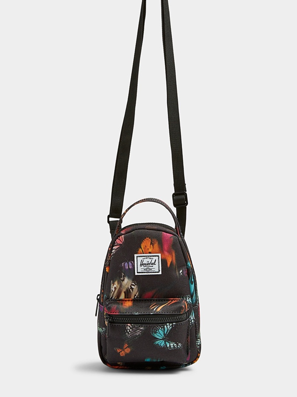 Herschel Nova Butterfly Mini Crossbody Warp Backpack Bag Purse Canvas EUC